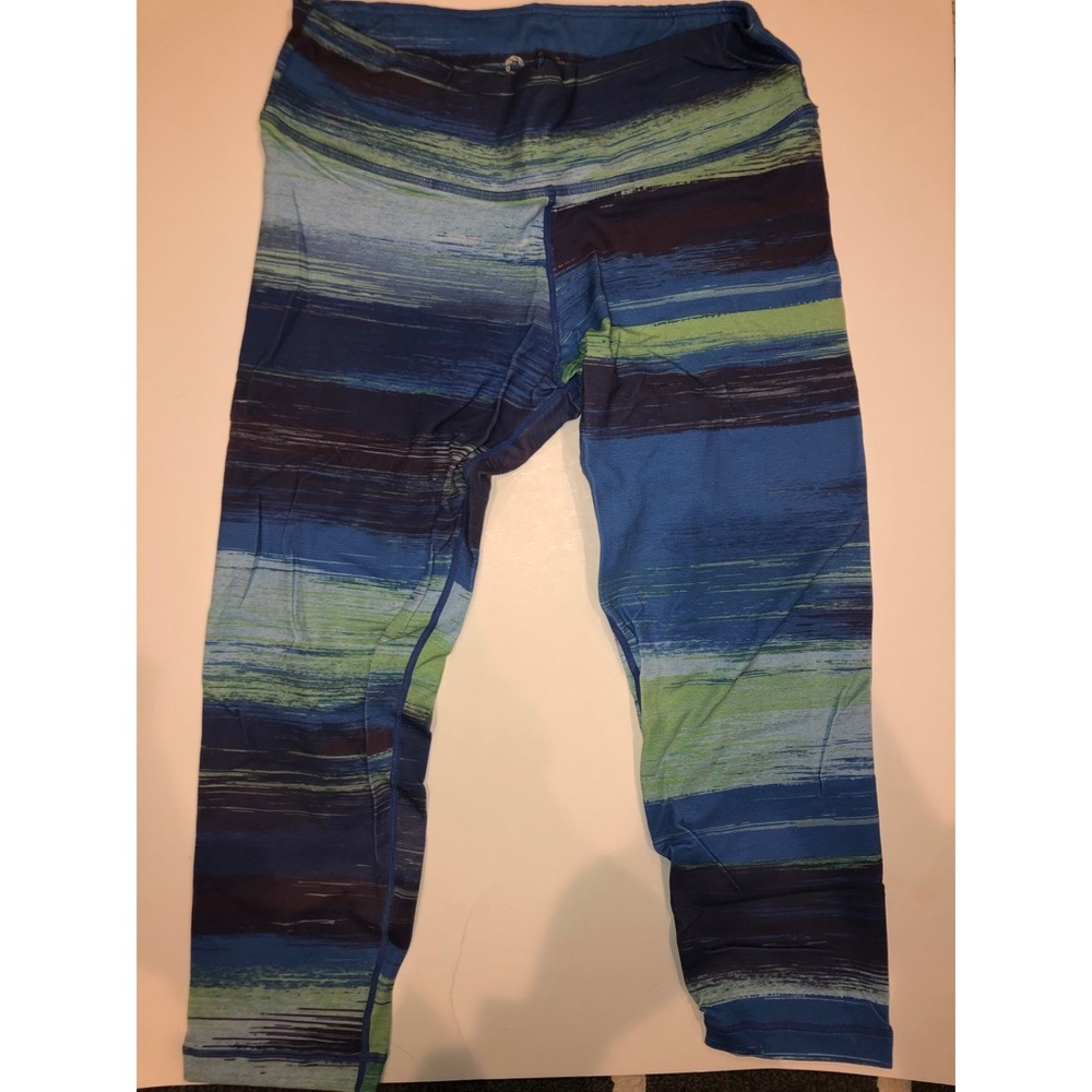 Cropped blue stripe pattern Nikibiki legging